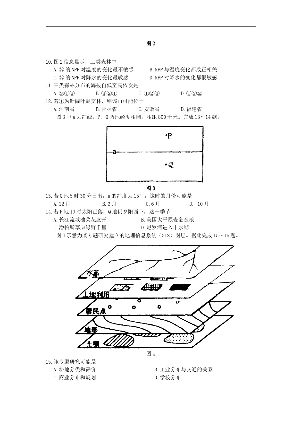 2008年高考地理试题及答案(海南卷)_第3页