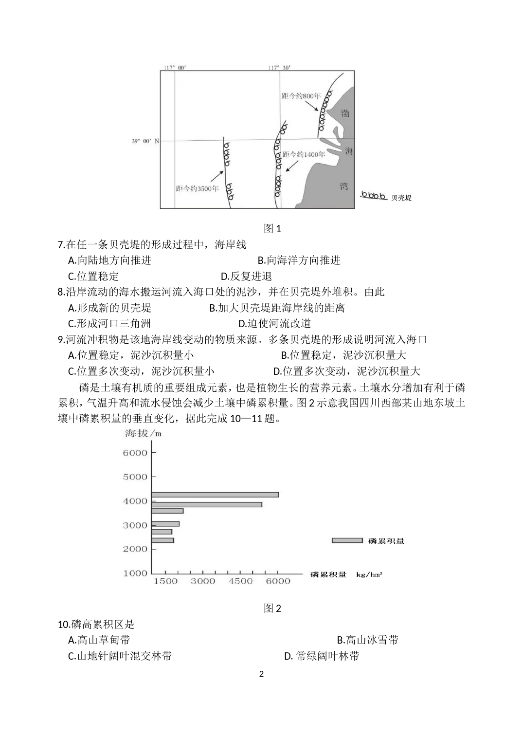 2016年高考真题全国卷1地理部分_第2页