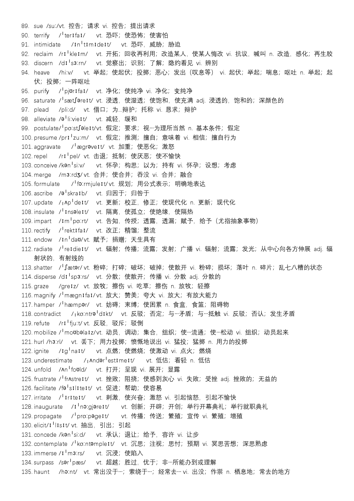 大学英语六级-高频词汇   _第3页