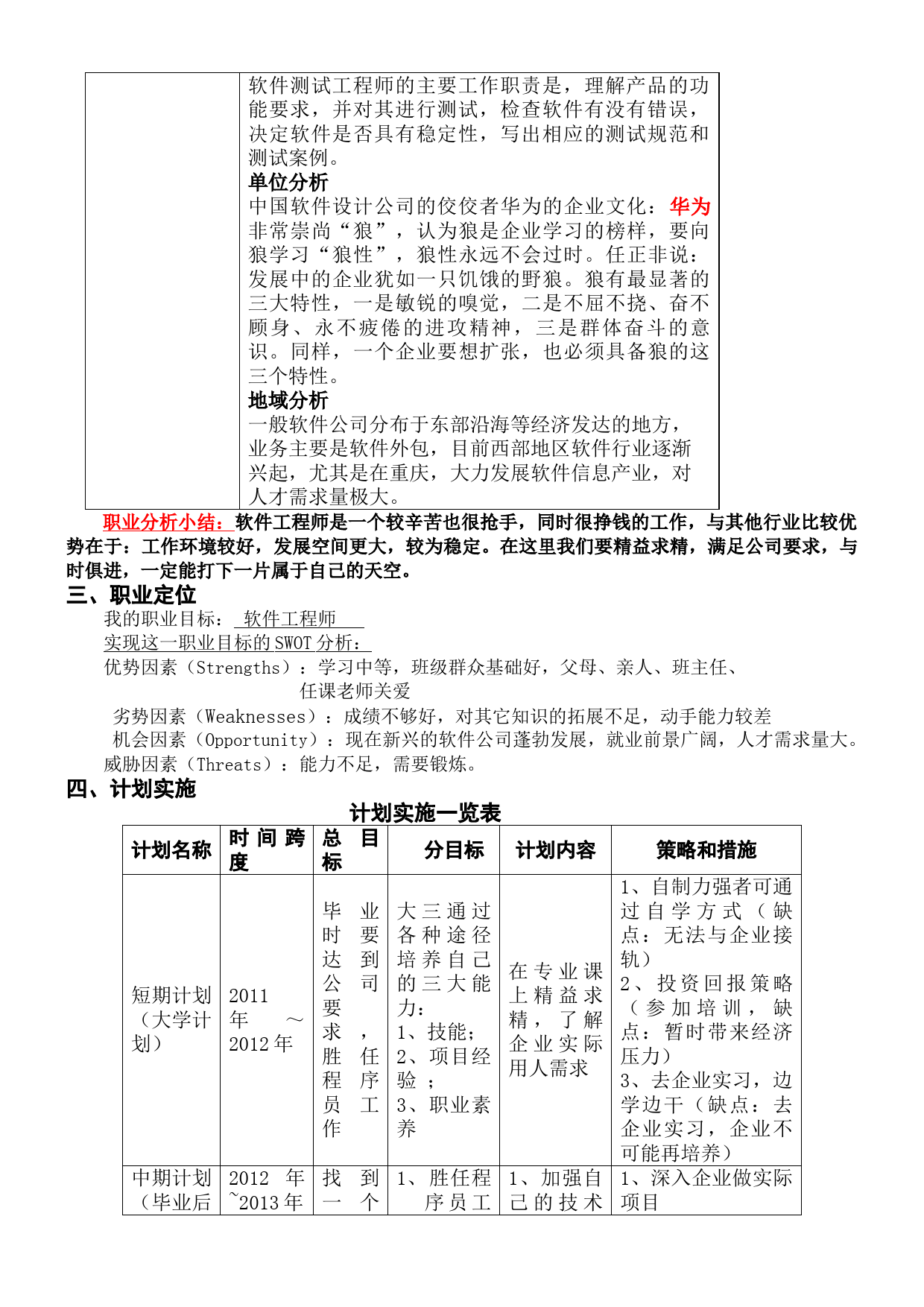 《软件工程职业规划书》_第2页