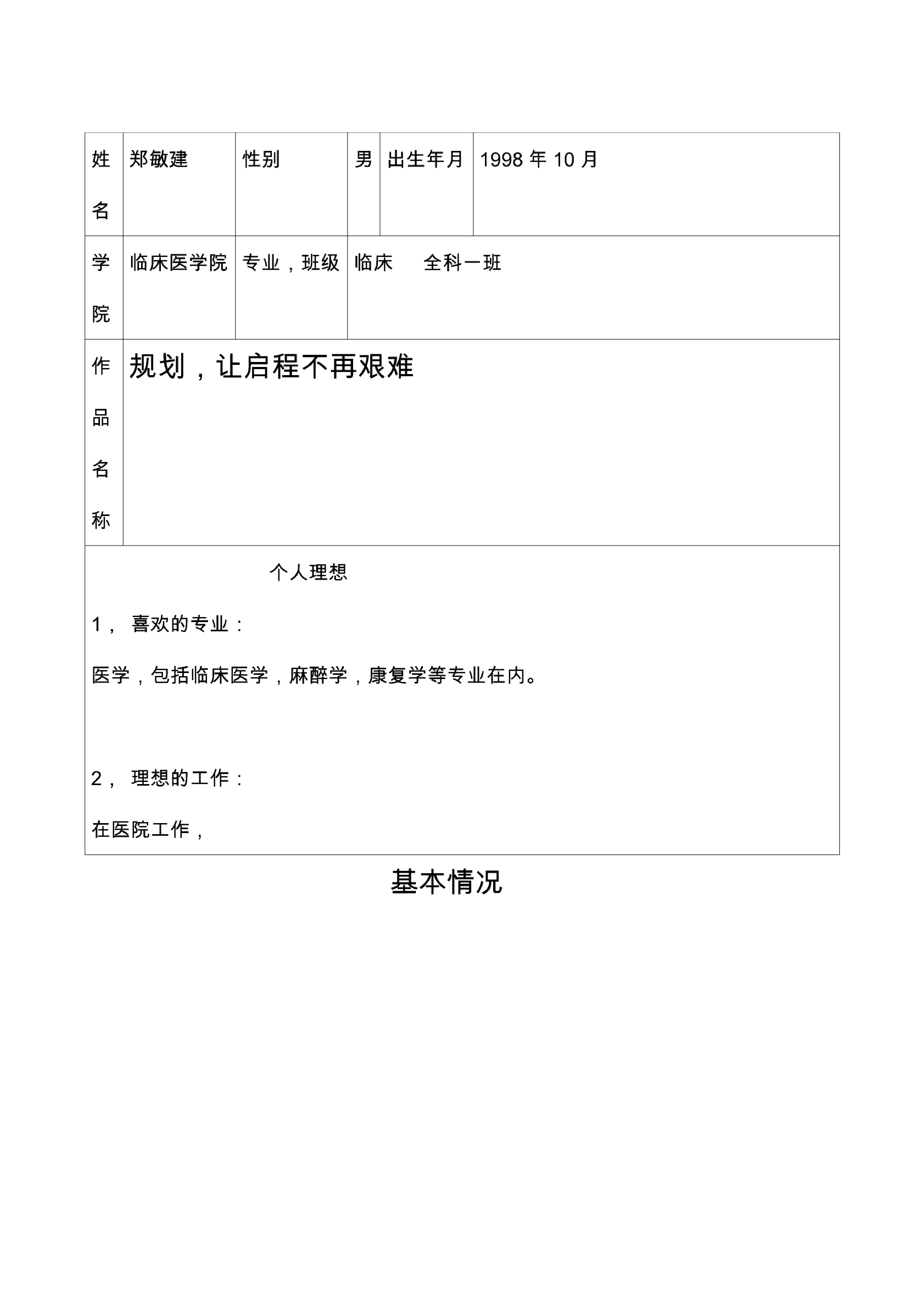 临床医学专业大学生学业生涯规划书_第2页