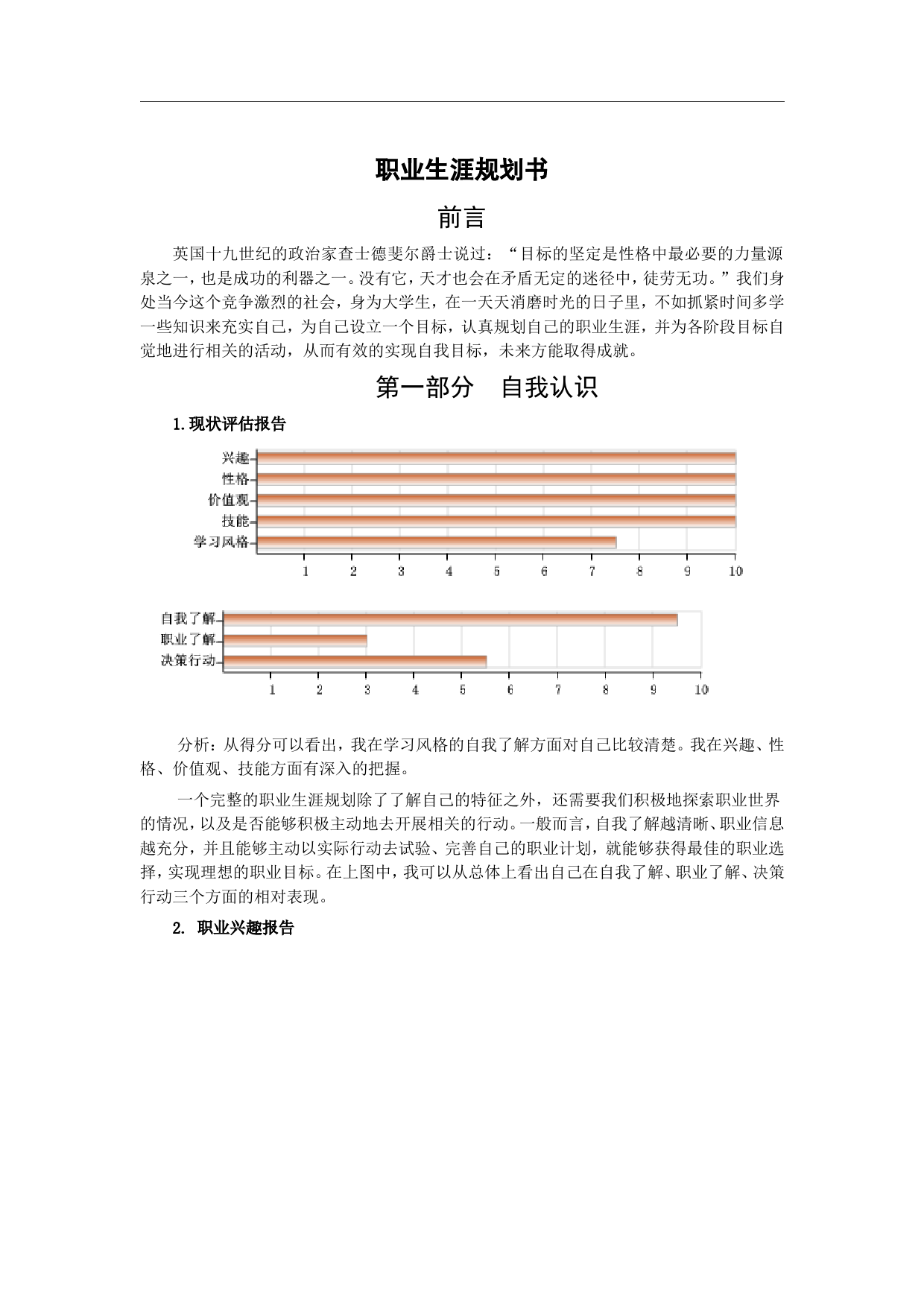 医学生-职业生涯规划书_第1页