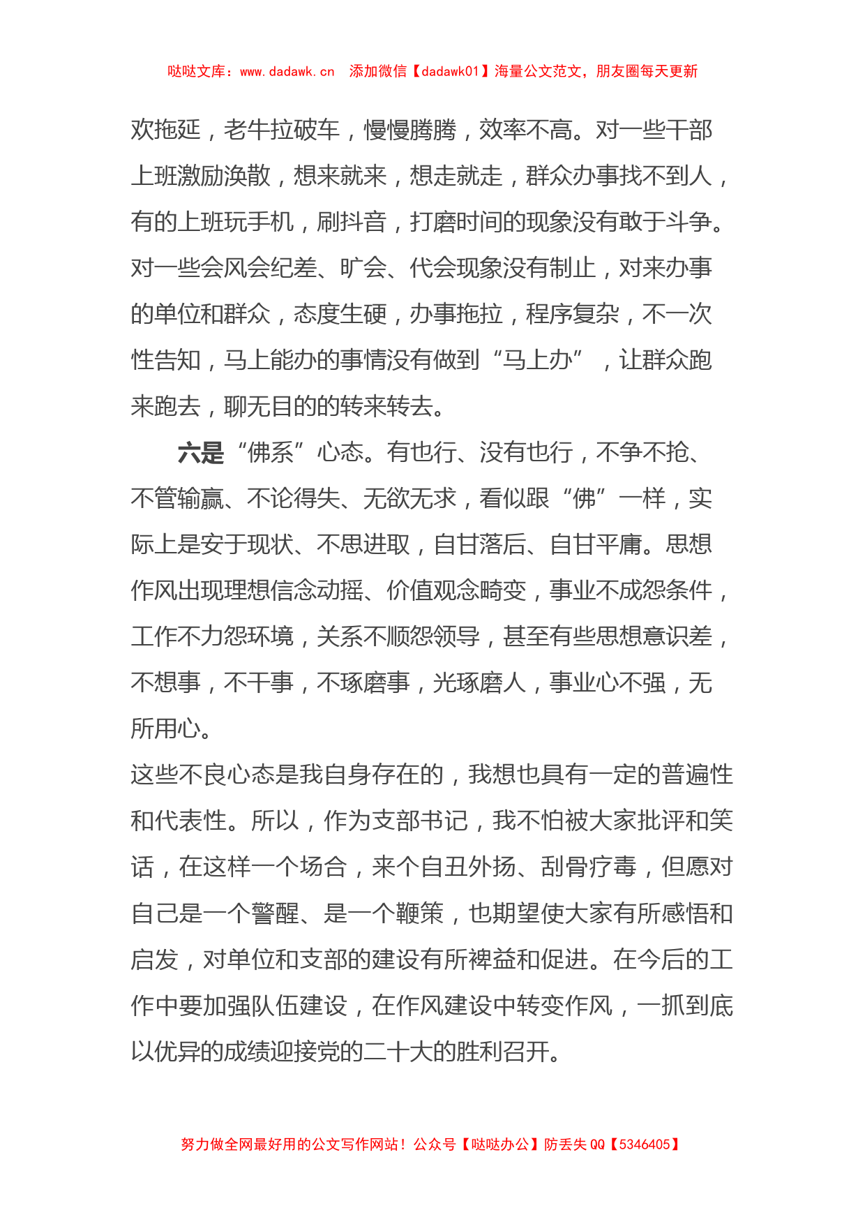 支部书记在XX镇作风效能建设大会上的发言_第3页