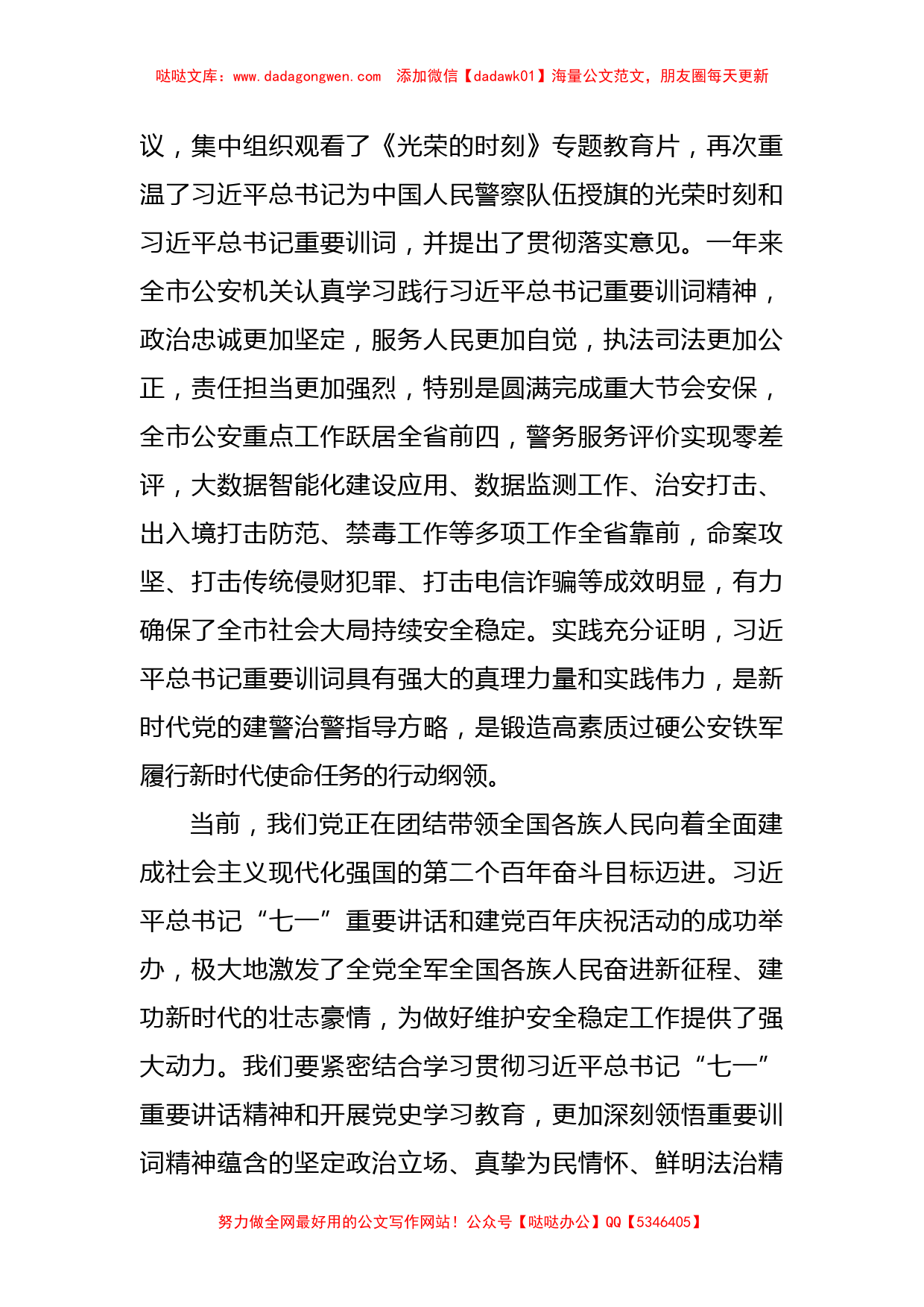 某市副市长、公安局长在局党委理论中心组学习会上的讲话_第2页