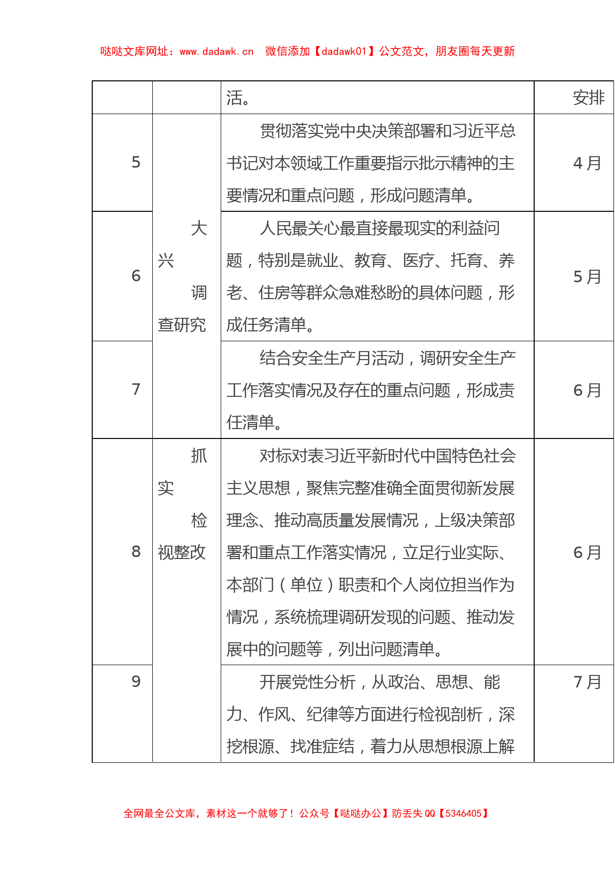 2023年党员干部深入开展学习贯彻主题教育工作个人计划表【哒哒】_第2页