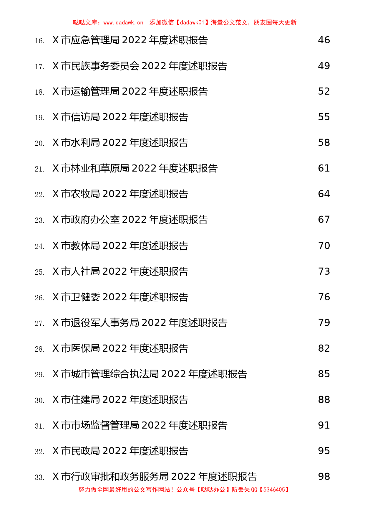 022年34个部门述职报告、工作总结大合集（向市民代表）_第2页