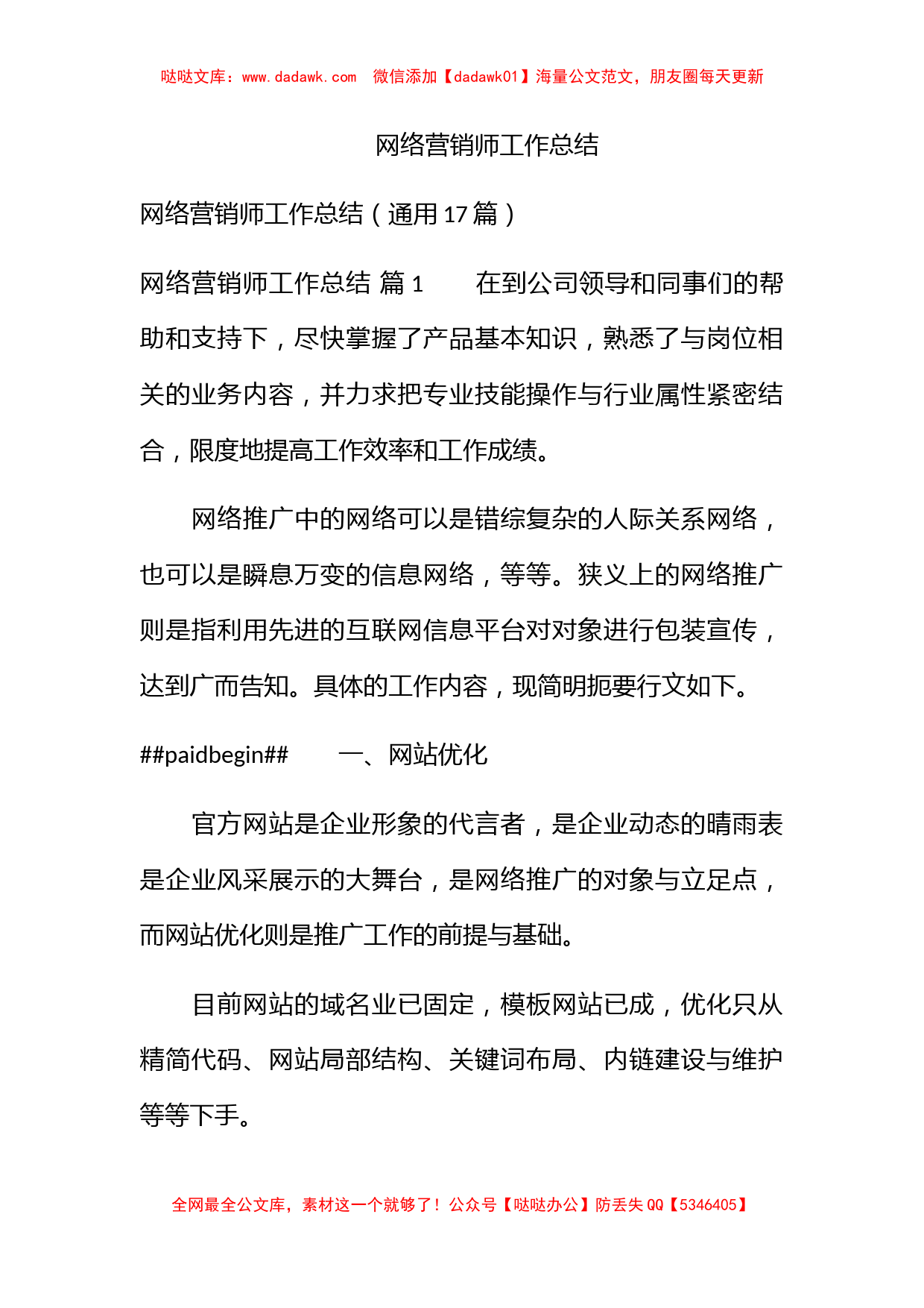 网络营销师工作总结_第1页