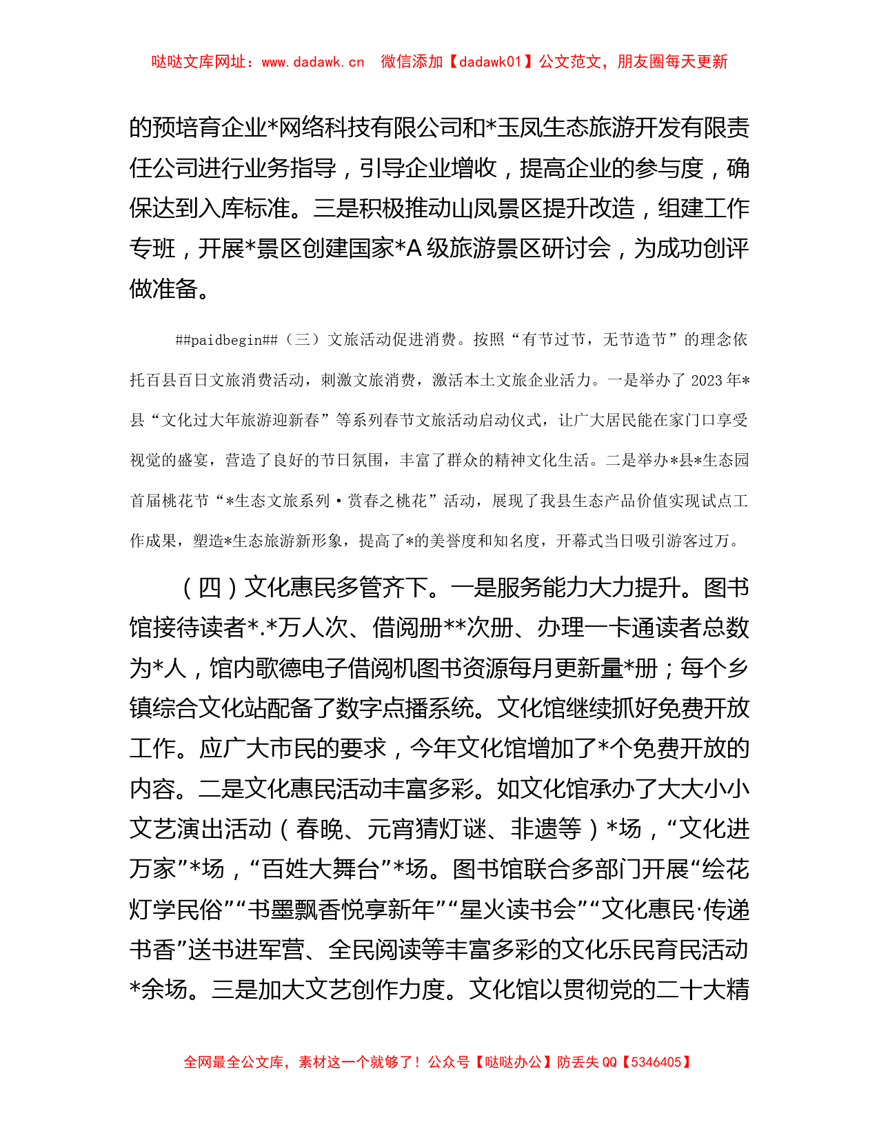 文广新旅局2023年第一季度工作总结及下一步工作计划【哒哒】_第2页