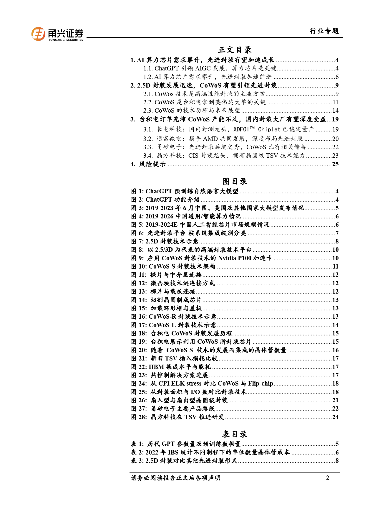 人工智能系列专题报告（二）：CoWoS技术引领先进封装，国内OSAT有望受益_第2页