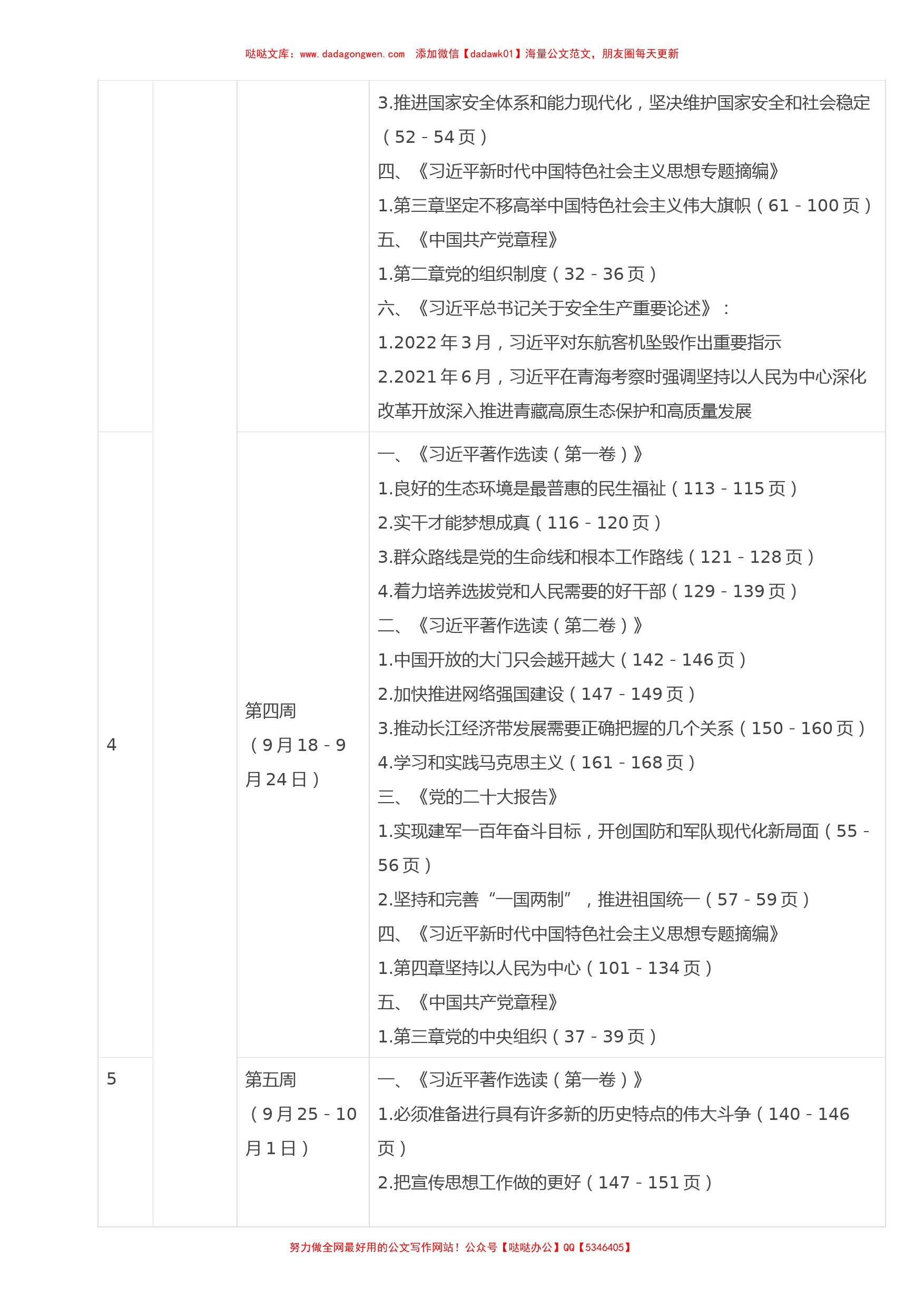 XXX党支部学习贯彻2023年主题教育配发书籍学习计划_第3页