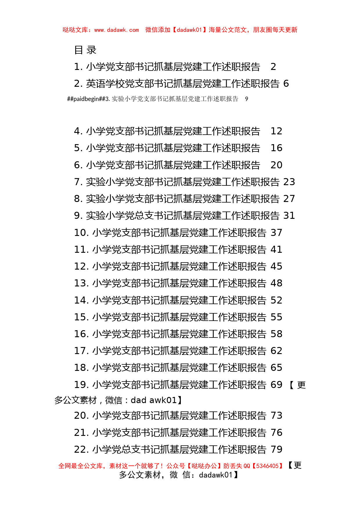 （23篇）小学党支部书记抓基层党建工作述职报告_第1页