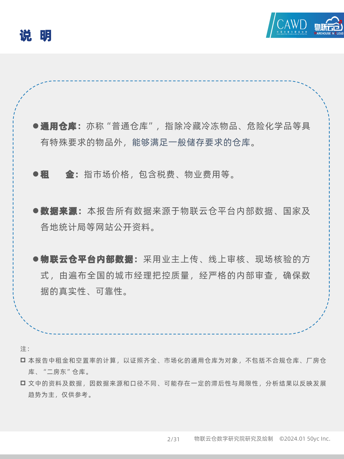 2024年1月中国通用仓储市场动态报告_第2页