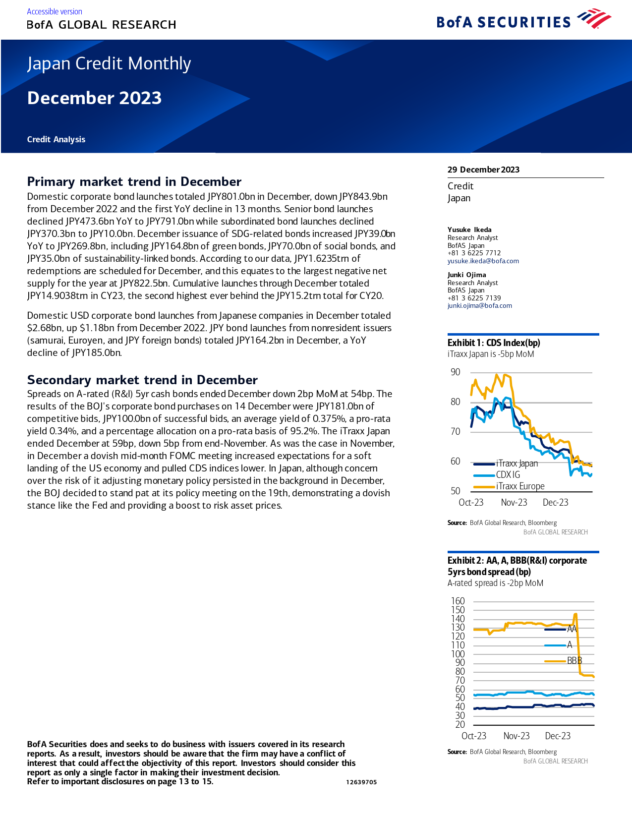 BofA Global Research-Japan Credit Monthly December 2023-105614997_第1页