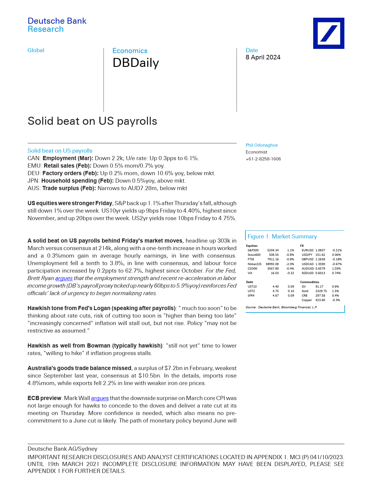 Deutsche Bank-DBDaily Solid beat on US payrolls-107441960_第1页