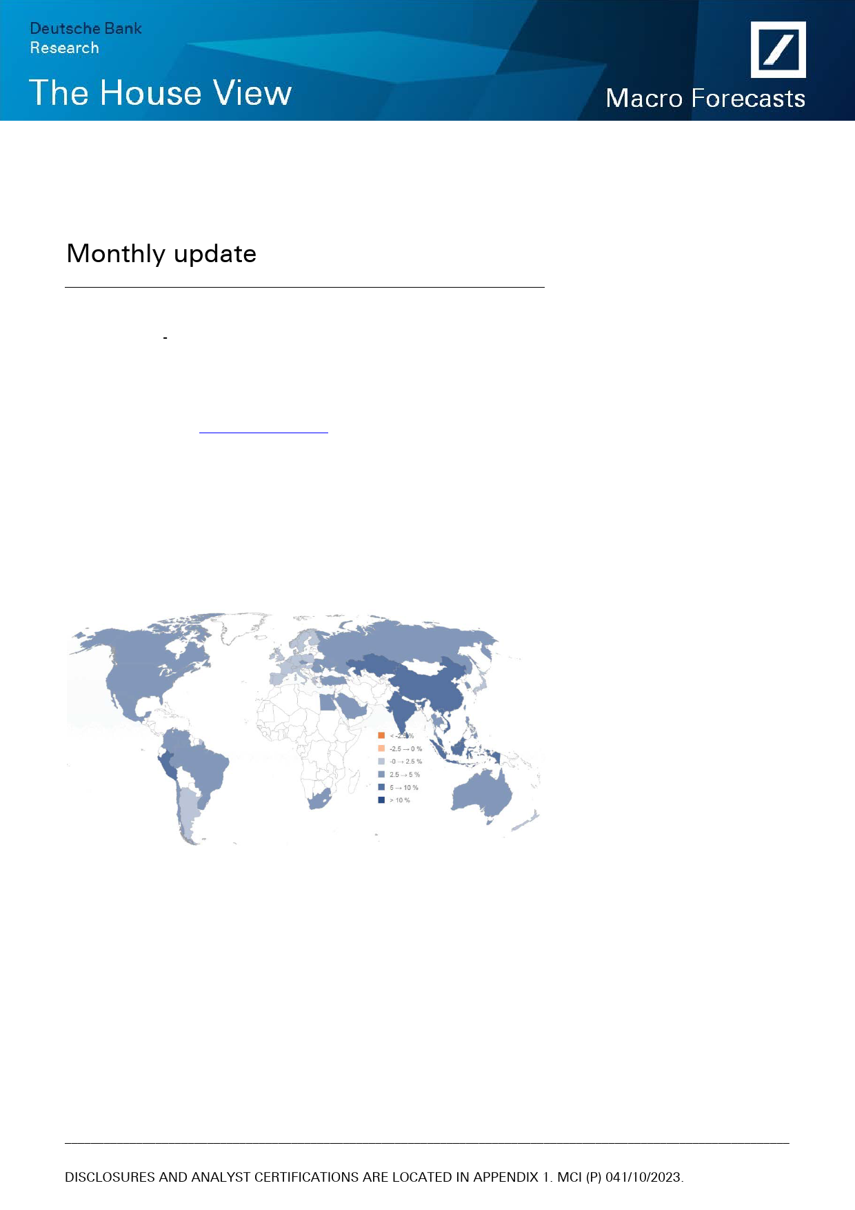 Deutsche Bank-Macro Forecasts monthly update (PDF)  - 2024-01-01-105681056_第1页