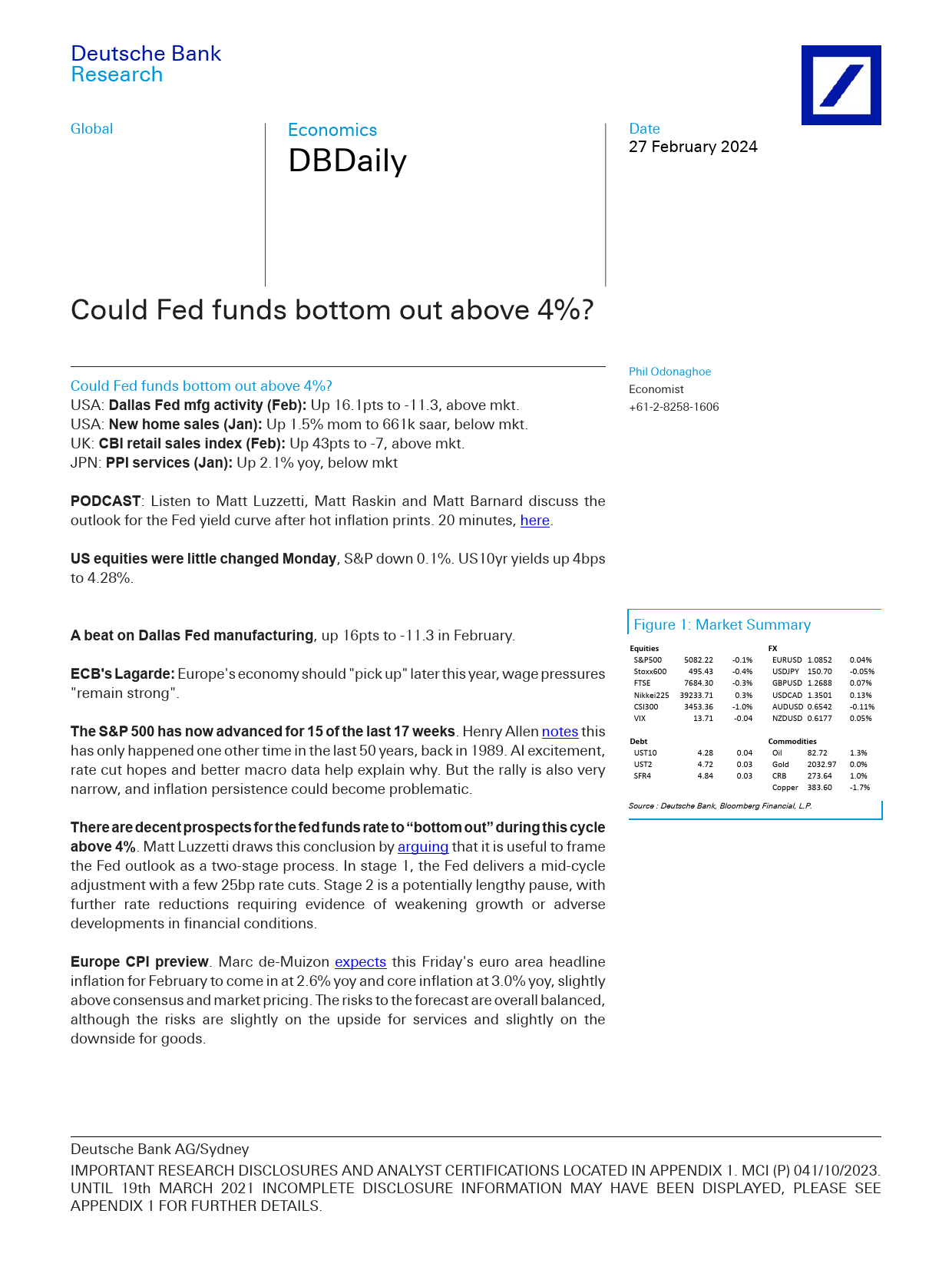 Deutsche Bank-DBDaily Could Fed funds bottom out above 4-106713181 (1)_第1页