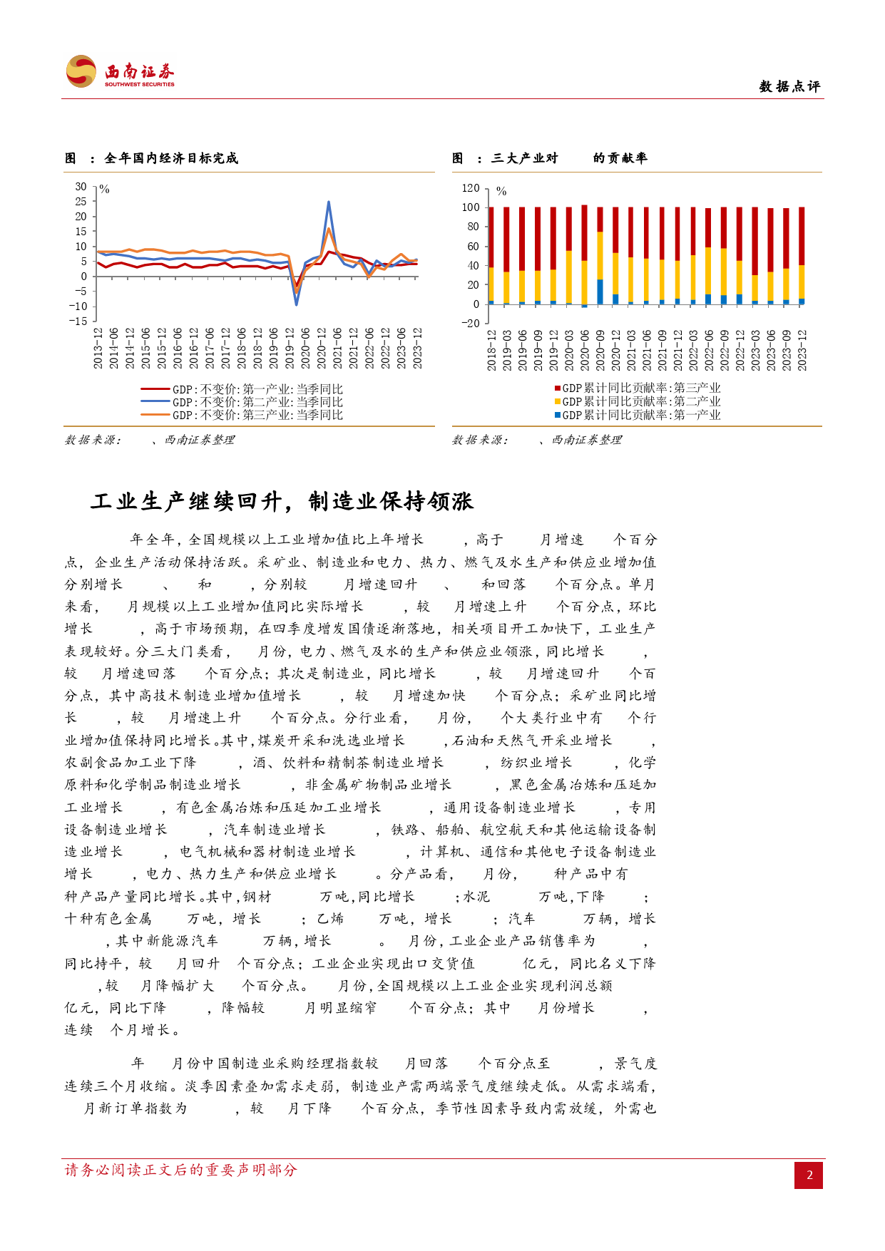 12月经济数据点评：年末成绩出炉，制造业表现亮眼-20240117-西南证券-11页_第3页