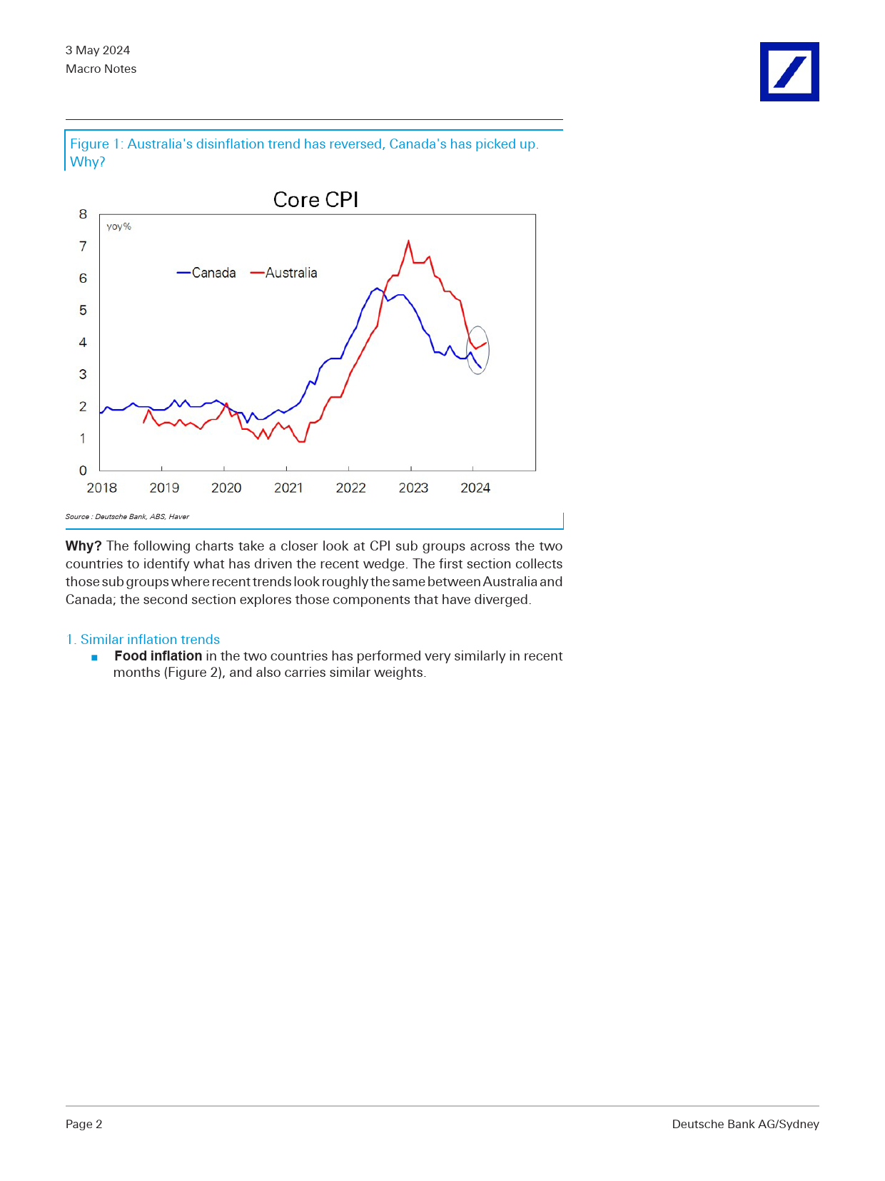 Deutsche Bank-Macro Notes Australias stalling disinflation clues from C...-107993637_第2页