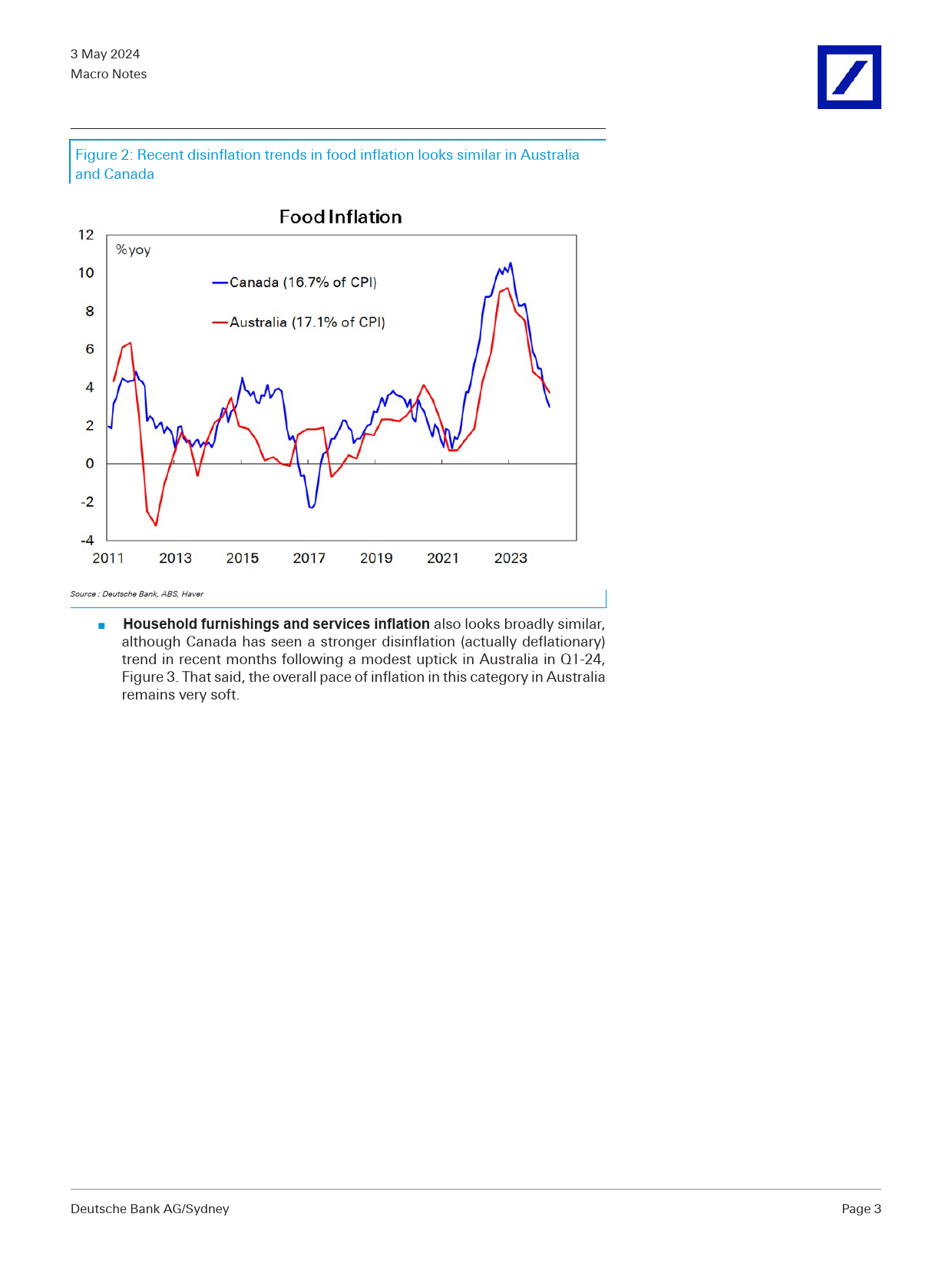 Deutsche Bank-Macro Notes Australias stalling disinflation clues from C...-107993637_第3页