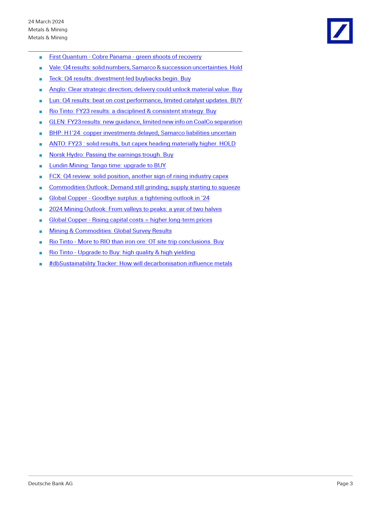 Deutsche Bank-Metals  Mining Copper mine supply vs demand signals. Yunna...-107202435_第3页