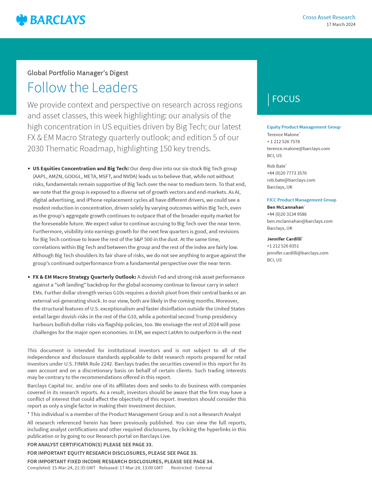 Barclays_Global_Portfolio_Manager_s_Digest_Follow_the_Leaders_第1页