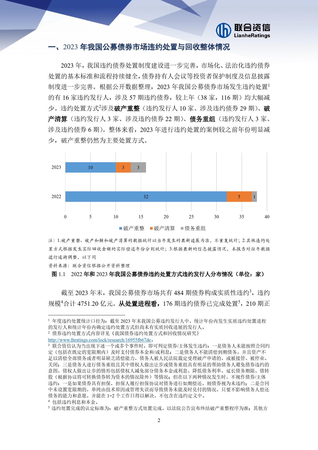 2023年度我国公募债券市场违约处置和回收情况研究-240315-联合资信-11页_第2页