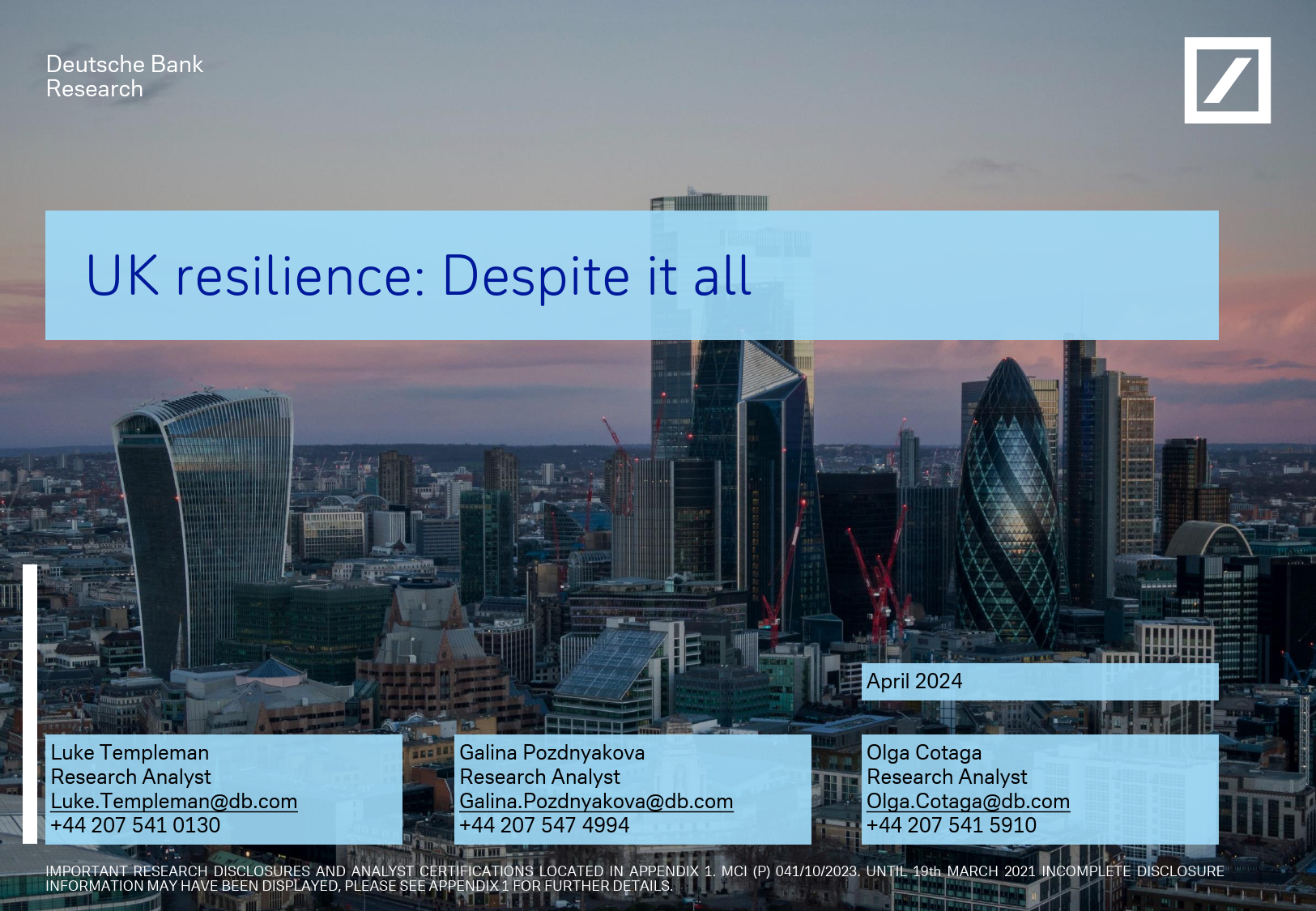 Deutsche Bank-Thematic Research UK resilience Despite it all-107897081_第1页