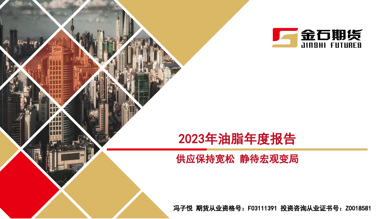 2023年油脂年度报告：供应保持宽松 静待宏观变局-20240111-金石期货-37页_第1页