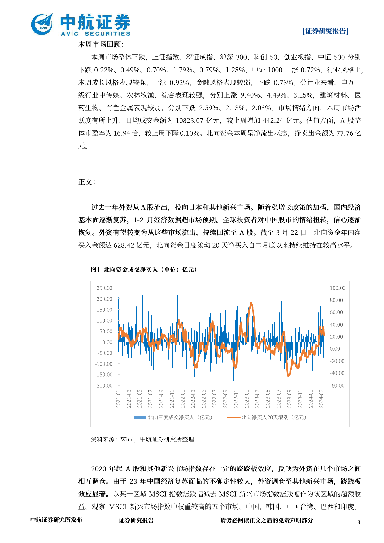 策略点评：全球资本重新配置，有望趋势性回流A股-240323-中航证券-10页_第3页