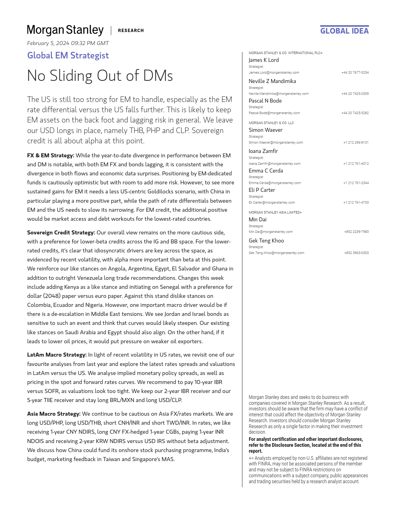 Morgan Stanley Fixed-Global EM Strategist No Sliding Out of DMs-106358262_第1页