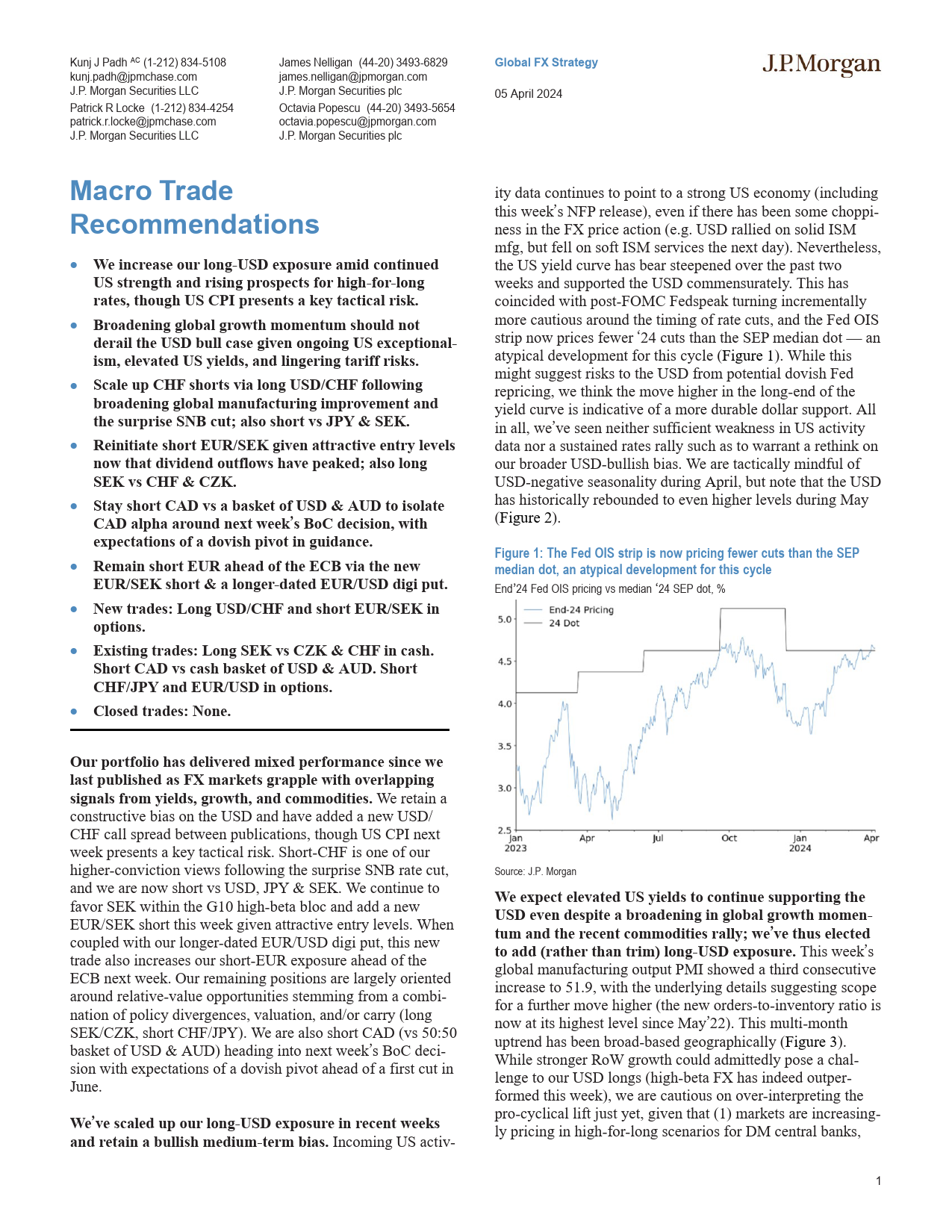 JPMorgan Econ  FI-Macro Trade Recommendations-107422751_第1页