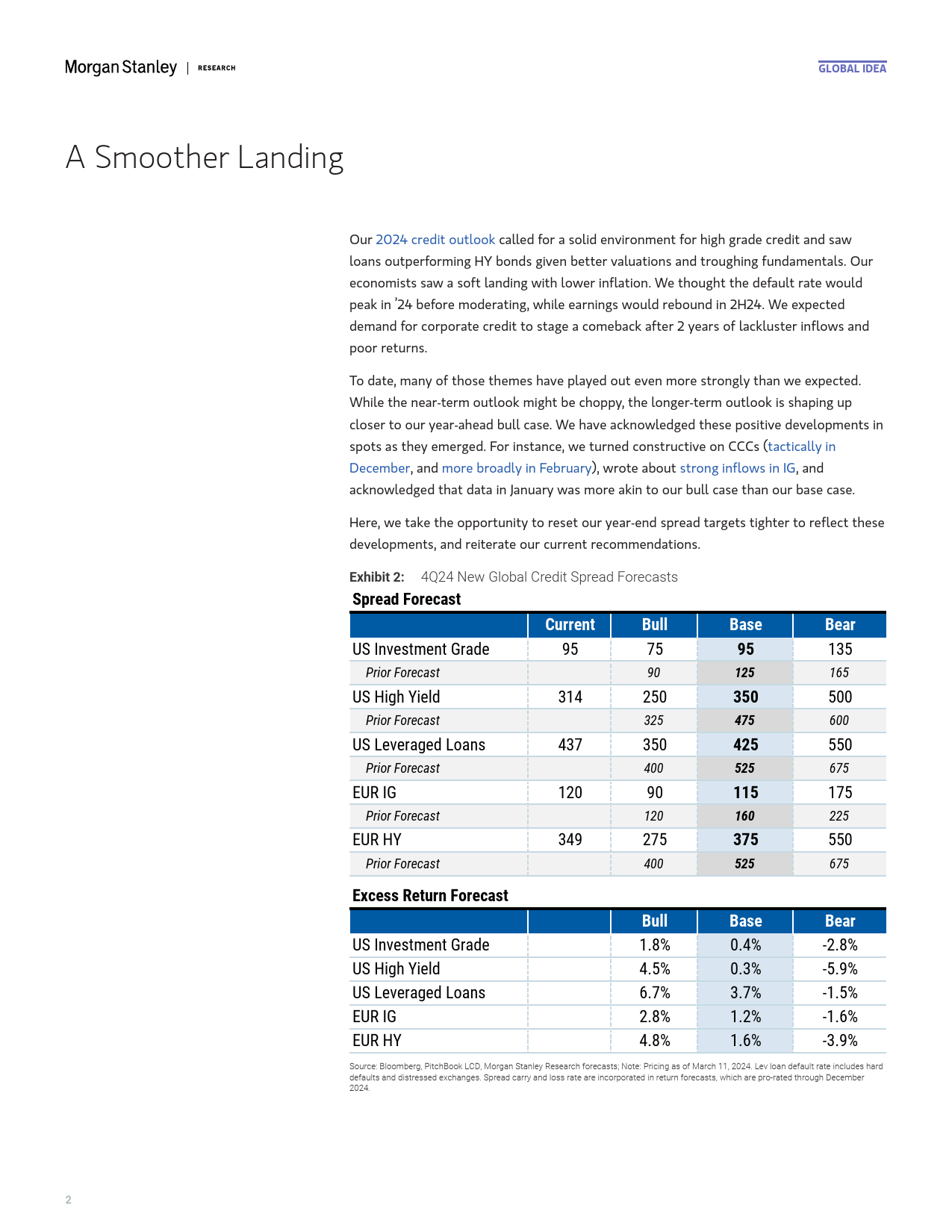 Morgan Stanley Fixed-Global Credit Strategy Preparing for a Smoother Landing-107001646_第2页