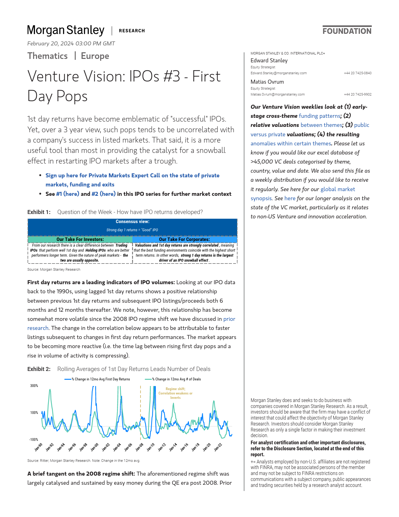 Morgan Stanley-Thematics Venture Vision IPOs #3 - First Day Pops-106599755_第1页