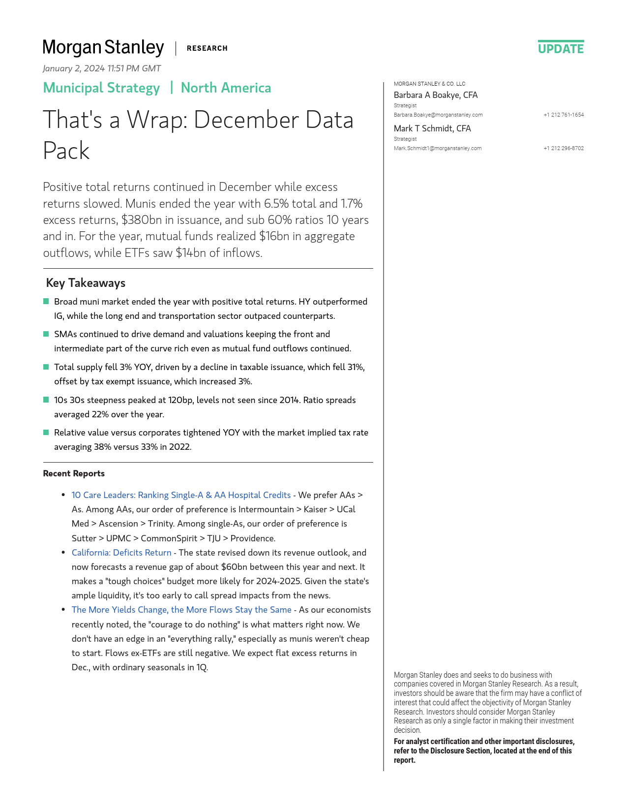 Morgan Stanley Fixed-Municipal Strategy Thats a Wrap December Data Pack-105700811_第1页