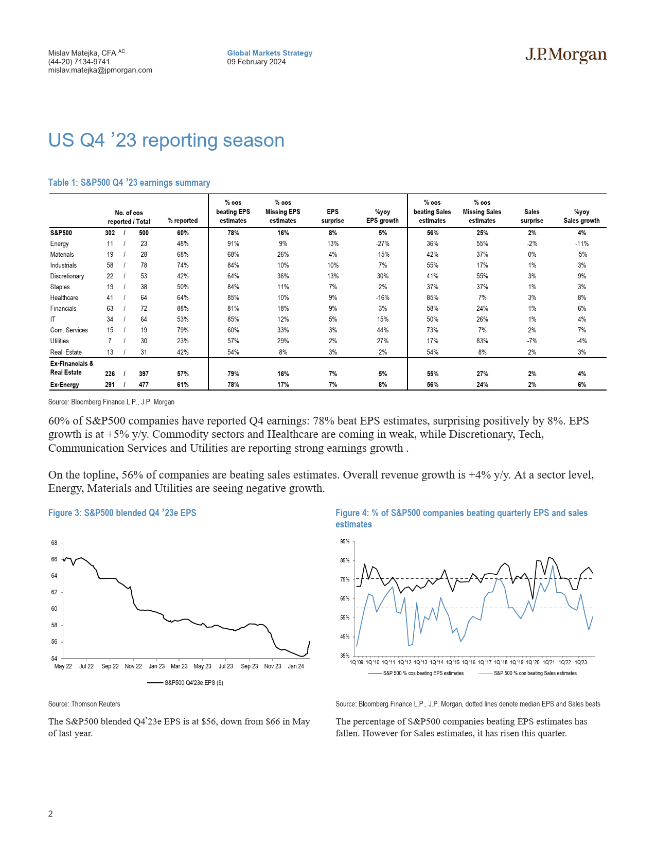 JPMorgan-Equity Strategy Q4 Earnings Season Tracker-106432835_第2页