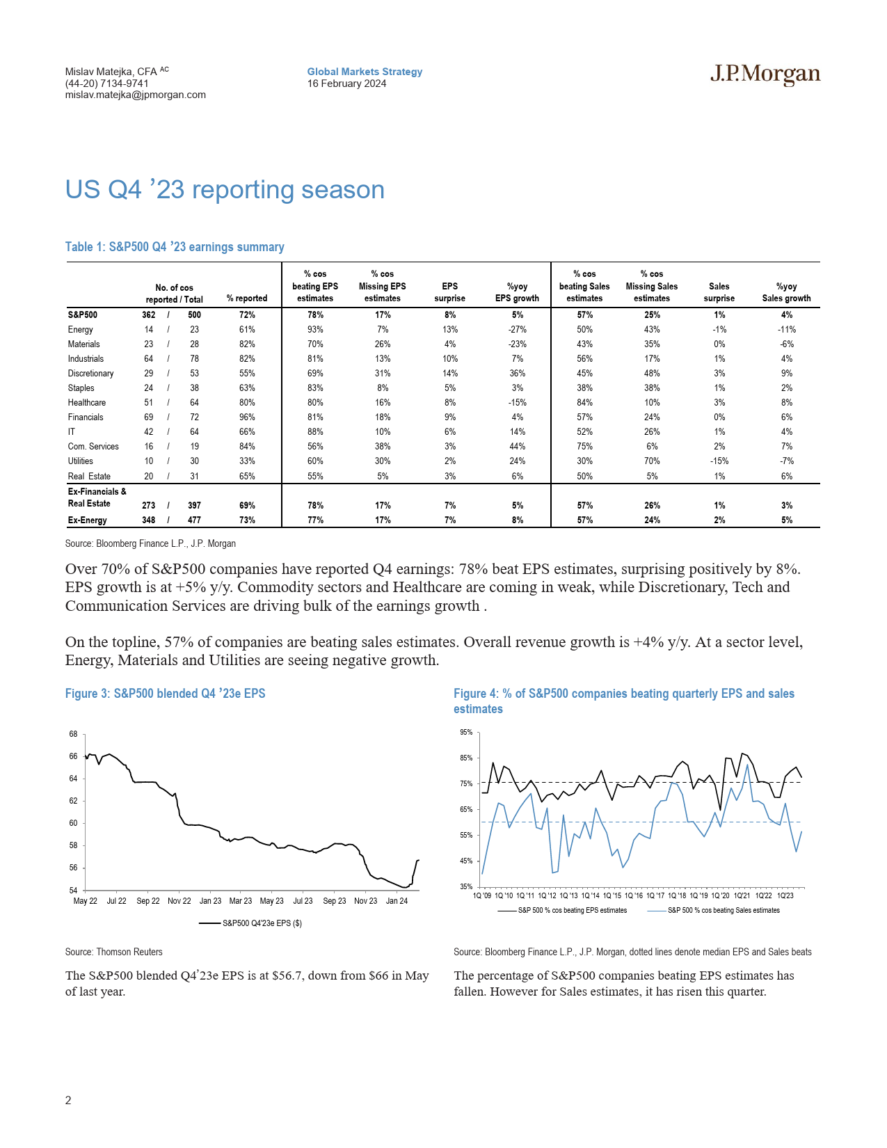 JPMorgan-Equity Strategy Q4 Earnings Season Tracker-106555031_第2页