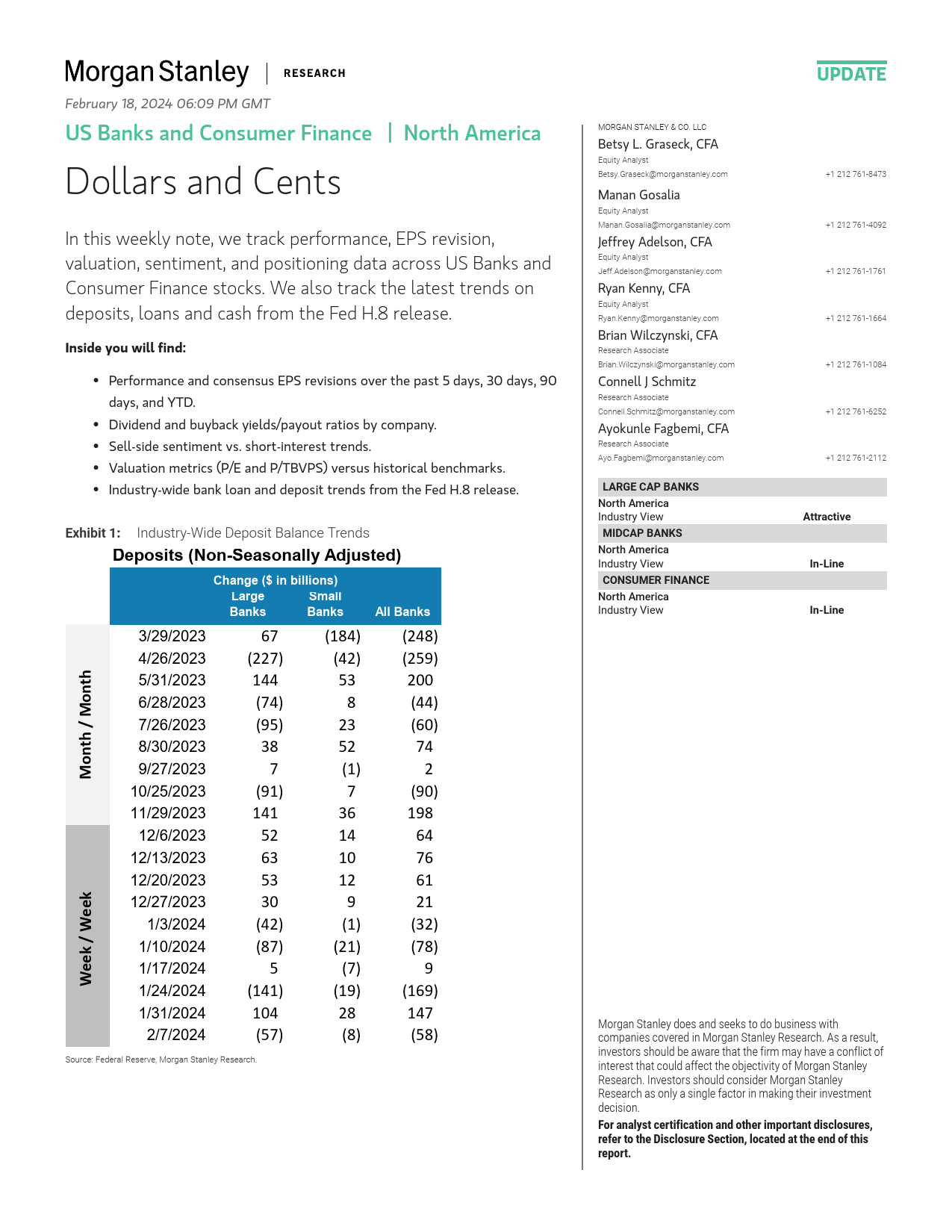 Morgan Stanley-US Banks and Consumer Finance Dollars and Cents-106579284_第1页