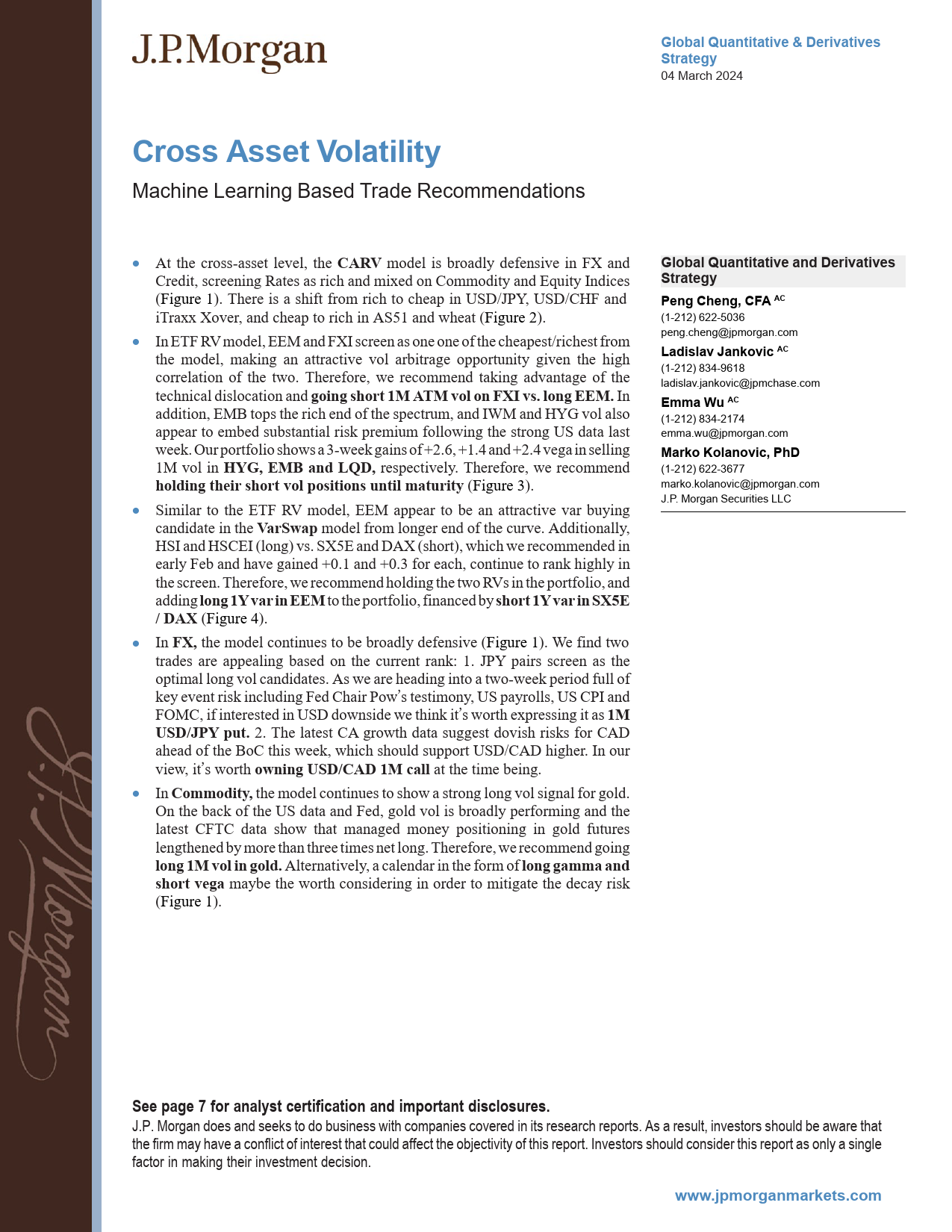 JPMorgan-Cross Asset Volatility Machine Learning Based Trade Recommen...-106854275_第1页