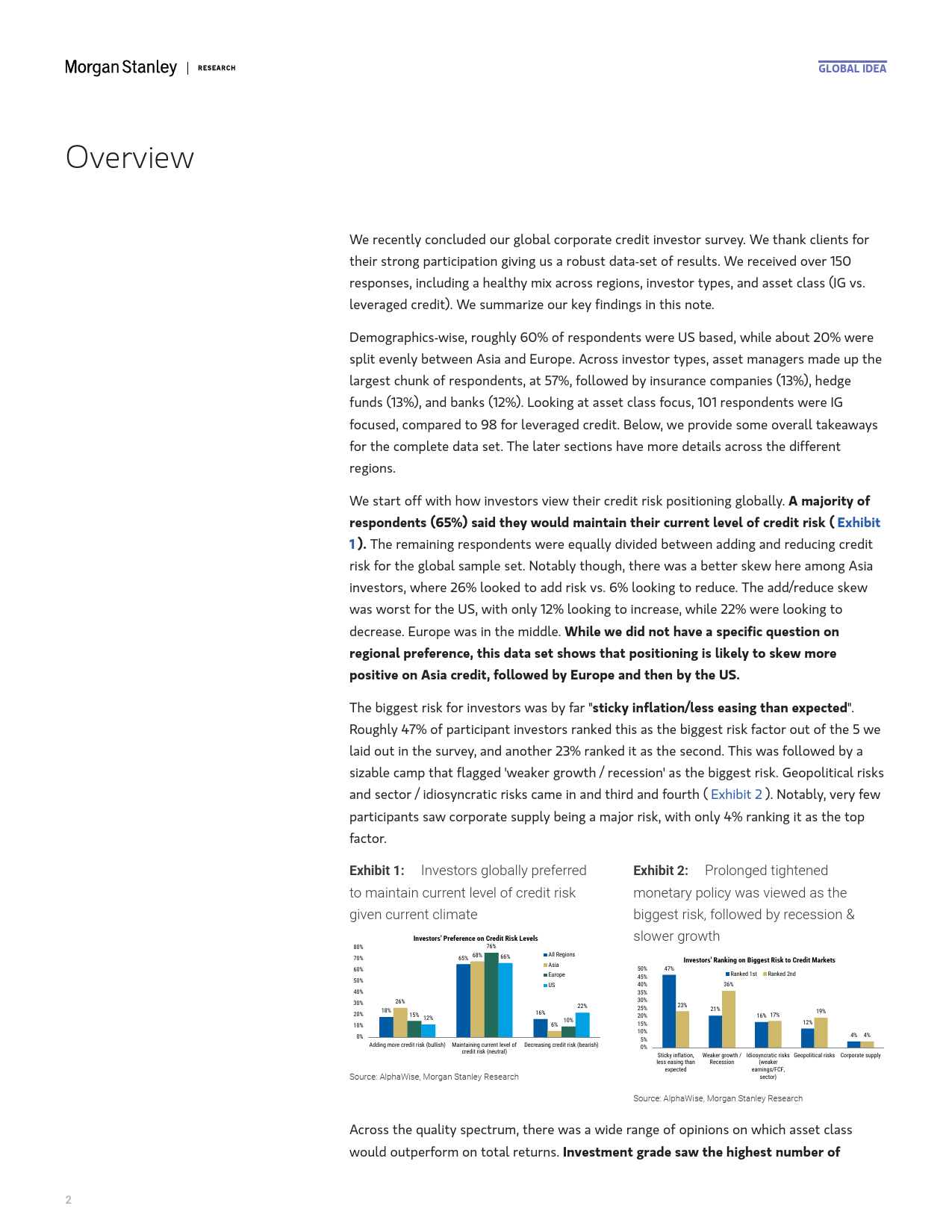 Morgan Stanley Fixed-Global Credit Strategy Survey Says…-106949714_第2页