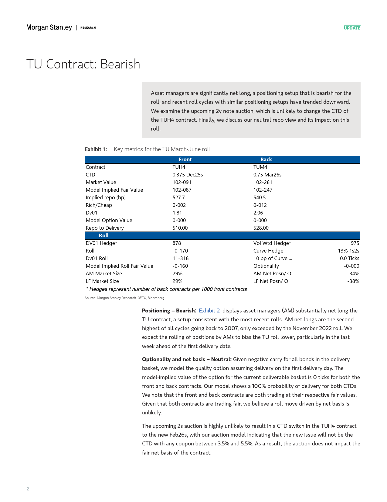 Morgan Stanley Fixed-Global Futures Rolls Report US Treasury and Gilt Futures Ro...-106512722_第2页