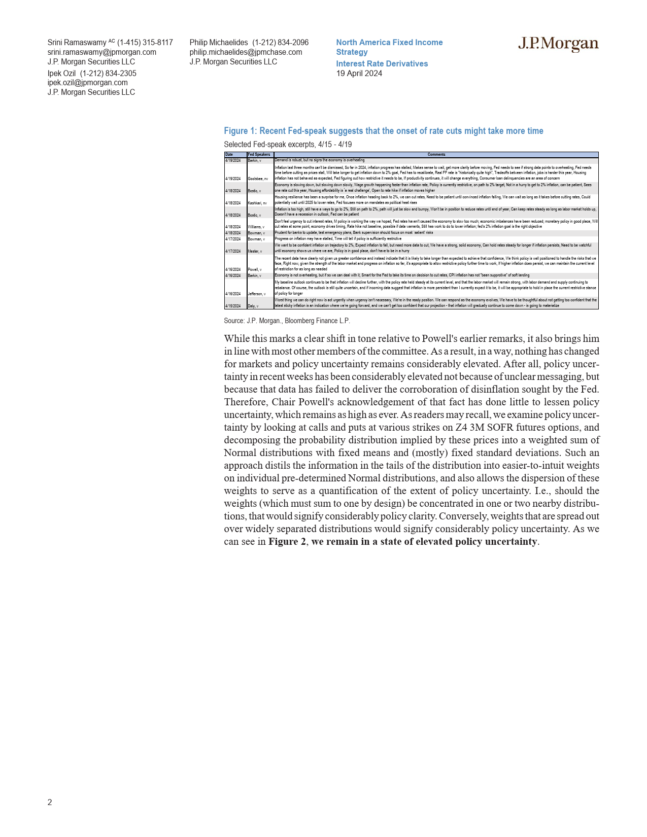 JPMorgan Econ  FI-Interest Rate Derivatives Should I stay or should I go-107709805_第2页