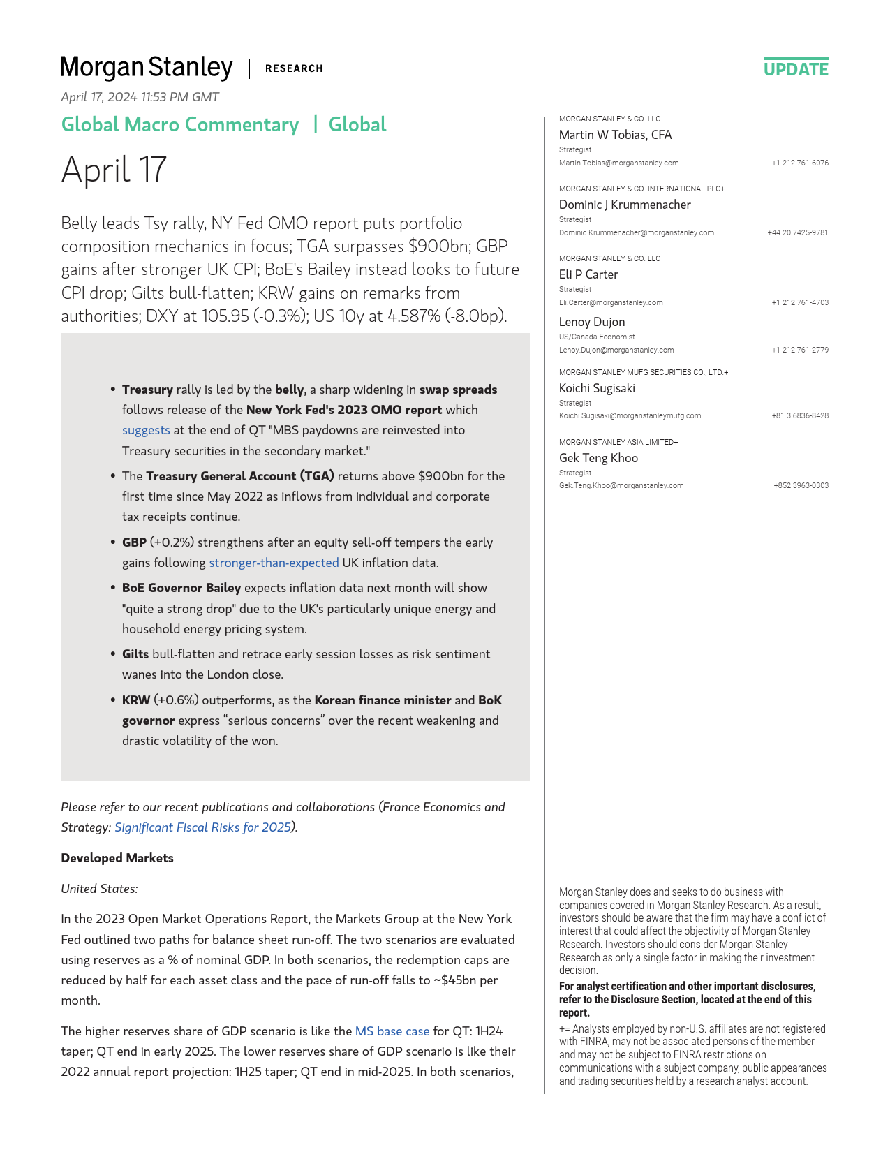 Morgan Stanley Fixed-Global Macro Commentary April 17-107667874_第1页