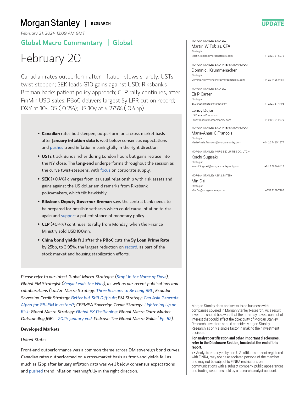 Morgan Stanley Fixed-Global Macro Commentary February 20-106606099_第1页