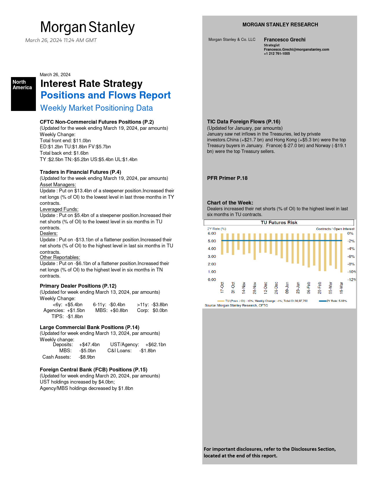 Morgan Stanley Fixed-Global Macro Strategy Positions and Flows Report-107233710_第1页