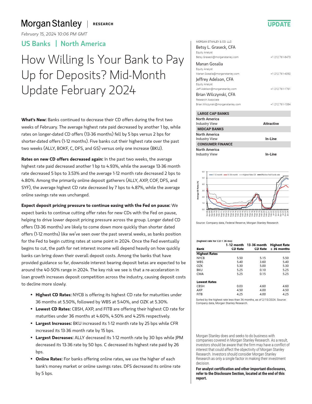 Morgan Stanley-US Banks How Willing Is Your Bank to Pay Up for Deposits M...-106552537_第1页