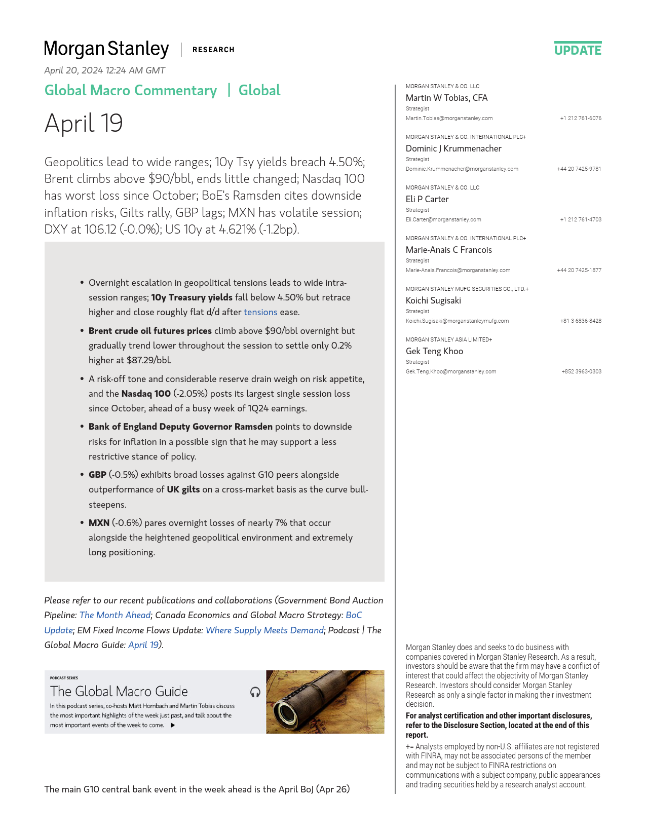 Morgan Stanley Fixed-Global Macro Commentary April 19-107709800_第1页