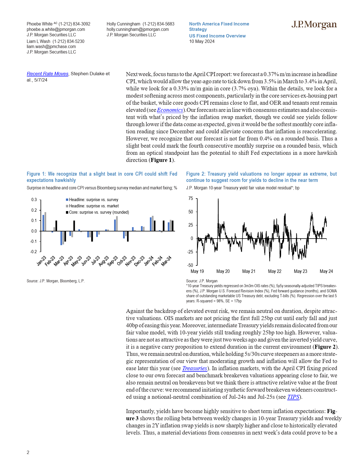 JPMorgan Econ  FI-US Fixed Income Overview Will April CPI boost Fed’s confiden...-108165469_第2页