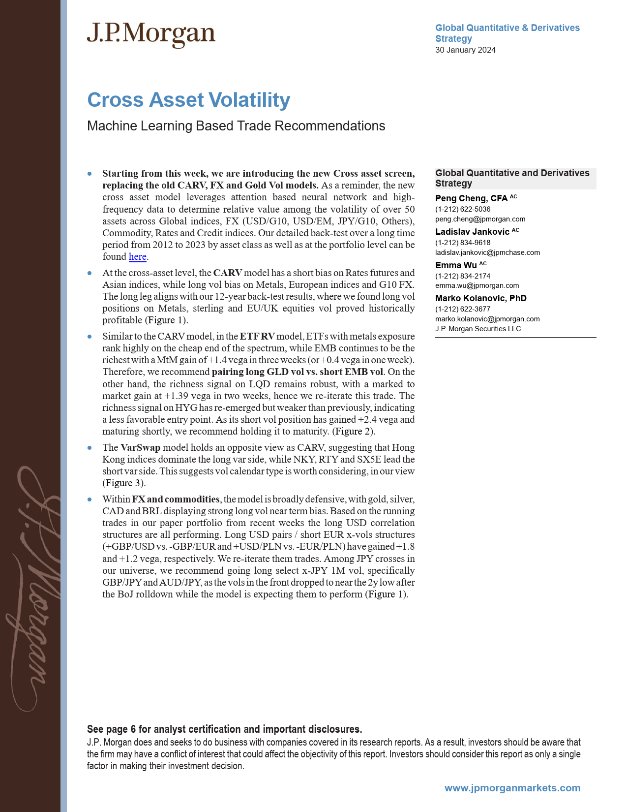 JPMorgan-Cross Asset Volatility Machine Learning Based Trade Recommen...-106227392_第1页