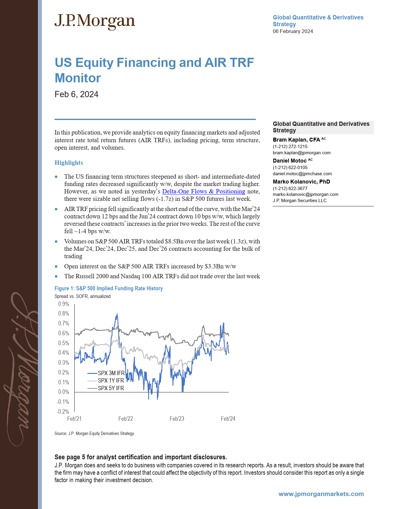 JPMorgan-US Equity Financing and AIR TRF Monitor Feb 6, 2024-106378627_第1页