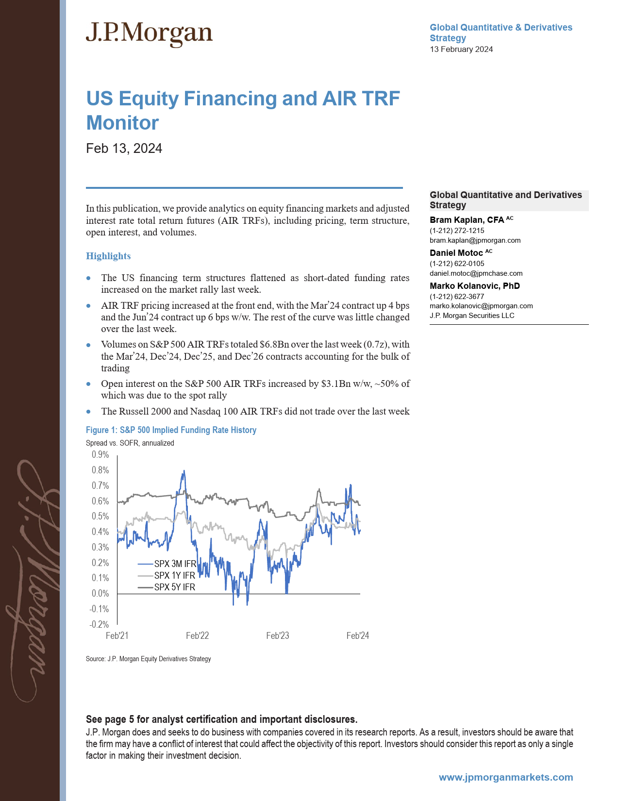 JPMorgan-US Equity Financing and AIR TRF Monitor Feb 13, 2024-106512501_第1页